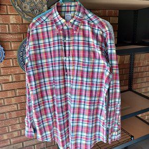 Brooks Brothers real Madras Shirt.  Size L